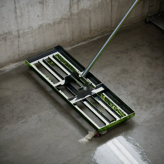 Spaco 30 x 10 Inch Lawn Leveling Rake, Lawn Care Tool with Ergonomic Handle for Outdoor, Black