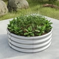 thumbnail image 1 of Spaco 32.08*11.4" Tall Round Raised Garedn Bed, Metal Raised Beds for Vegetables, Outdoor Garden Raised Planter Box, Backyard Patio Planter Raised Beds for Flowers, Herbs, Fruits Silver, 1 of 9