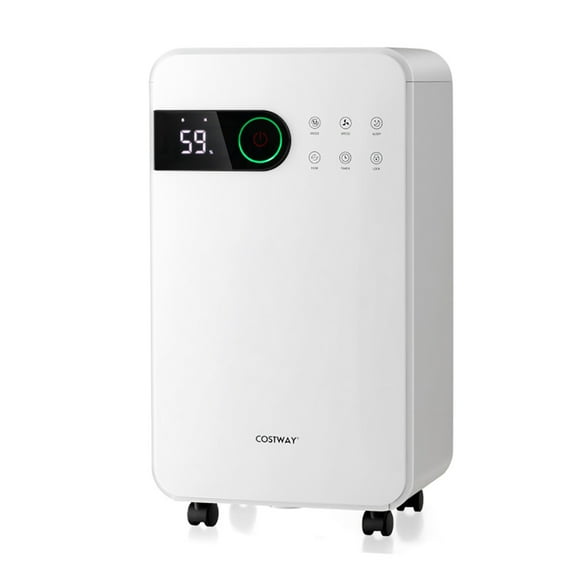 Spaco 32 Pints Dehumidifier with Sleep Mode and 24H Timer for Home Basement-White, Dehumidifier for Basement and Bedroom