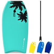 Spaco 33 Inch / 37 Inch / 41 Inch خفيفة الوزن Super Surfing Bodyboard ، Performance Fish Soft Top Surfboard للأطفال والكبار