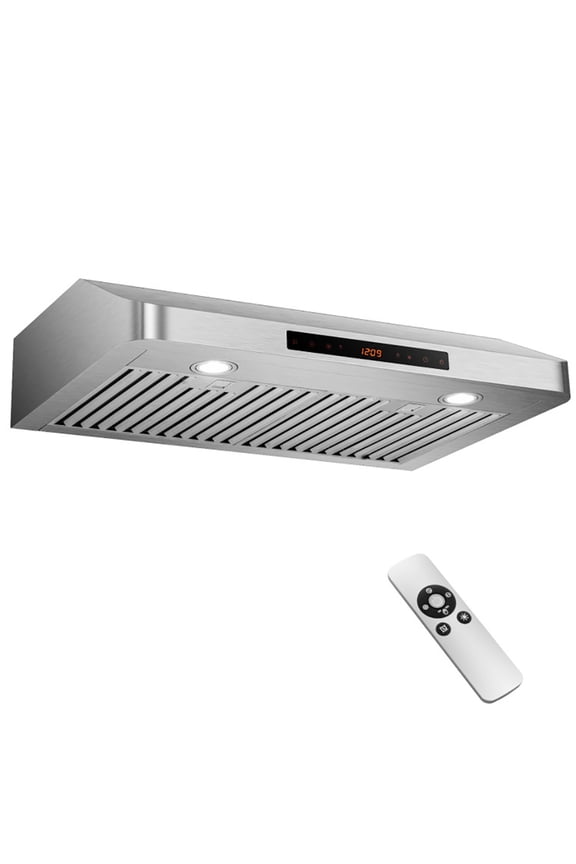 35.5/29.5 Inch Under Cabinet Range Hood 900 CFM Kitchen Vent with 4 Fan Speed-29.5 inches, Range Hood , Stainless Steel Range Hood