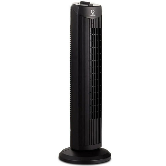 Spaco 35W 28 Inch Quiet Bladeless Oscillating Tower Fan-Black, Tower Fan, Oscillating Tower Fan, Quiet Cooling Whole Room Bladeless