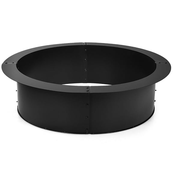 Spaco 36 inch Round Steel Fire Pit Ring Line for Outdoor Backyard, Outdoor Fire Pit for Outdoor, Outside Patio Deck and Garden