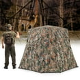 thumbnail image 1 of Spaco 360° One Way See Through Ground Hunting Blind for Deer and Turkey Hunting, Hunting Tent for Outdoor as Garden, Patio, Yard, Brown, 1 of 9