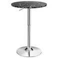 thumbnail image 1 of Spaco 360° Swivel Cocktail Pub Table with Sliver Leg and Base-Black, Counter Height Table, Kitchen Bar Height Table and Chairs for Dining Room, Small Space, 1 of 13