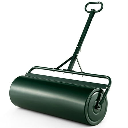 Spaco 39" Wide Push/Tow Lawn Roller with 30 Gallon Capacity Water, Metal Drum and Steel Frame, Designed for Lawn and Garden Tractors, Green