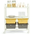 thumbnail image 1 of Spaco 4 Drawers Shelves Rolling Storage Cart Rack-Yellow, Craft Organizers and Storage, Multipurpose Organizer Cart for Home, Office, School, 1 of 9