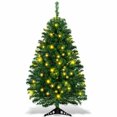 thumbnail image 1 of Spaco 4 Feet Tabletop Artificial Christmas Tree with 100 LED Lights, Artificial Christmas Tree with Stable Triangular Plastic Stand, Artificial Christmas Tree for Indoor as Living Room, Green, 1 of 7