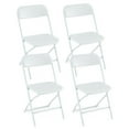 thumbnail image 1 of Spaco 4 Pack Metal Folding Chairs with Plastic Seat and Back-White,, 1 of 7