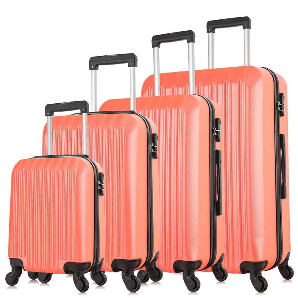 Spaco 4 Piece Set Luggage Sets Suitcase ABS Hardshell Lightweight Spinner Wheels, Luggage Set Clearance, Suitcase with Spinner Wheels(16/20/24/28 inch) Orange Spaco 4 Piece Set Luggage Sets Suitcase ABS Hardshell Lightweight Spinner Wheels, Luggage Set Clearance, Suitcase with Spinner Wheels(16/20/24/28 inch) Orange