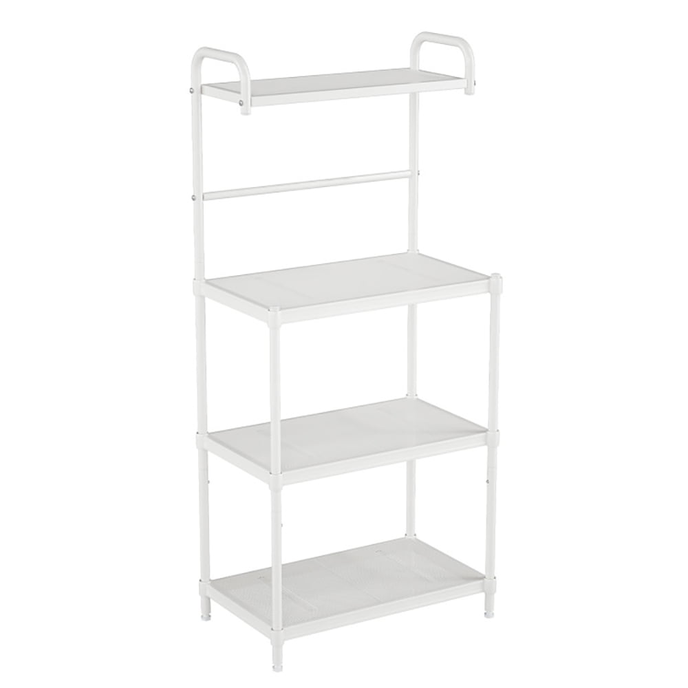 Spaco 4-Tier Kitchen Storage Baker Microwave Oven Rack Shelves-White, Kitchen Storage Shelf for Spices, Pots, and Pans Spaco 4-Tier Kitchen Storage Baker Microwave Oven Rack Shelves-White, Kitchen Storage Shelf for Spices, Pots, and Pans