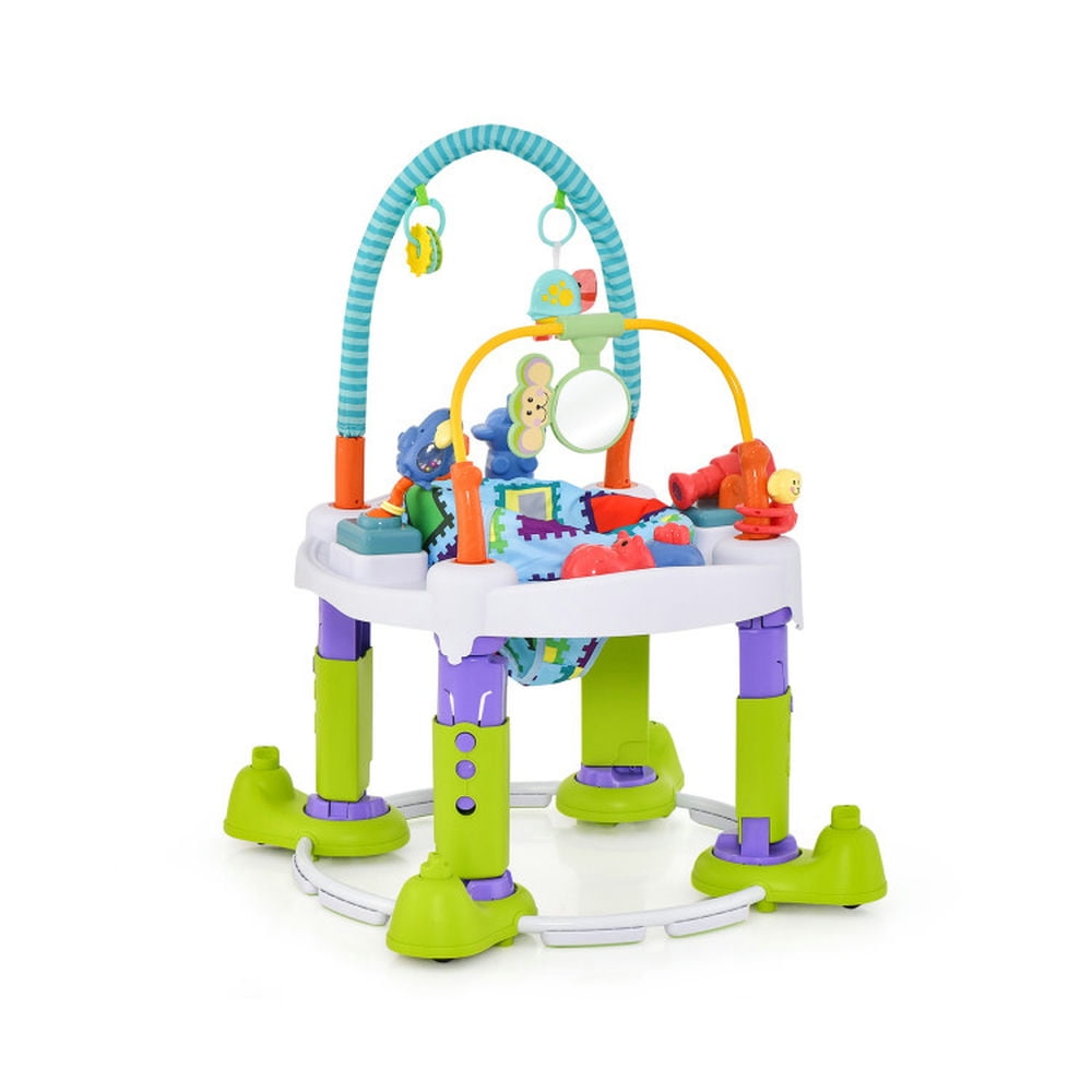 Spaco 4-in-1 Baby Bouncer Activity Center with 3 Adjustable Heights-Green, Baby Bouncer Seat for Infants 0-12 Months Spaco 4-in-1 Baby Bouncer Activity Center with 3 Adjustable Heights-Green, Baby Bouncer Seat for Infants 0-12 Months