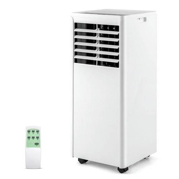 Spaco 4-in-1 Portable Air Conditioner with Fan and Dehumidifier, 8000 BTU High-Quality Air Conditioner with Self-Evaporation System, Air Conditioner for Indoor, White