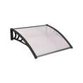 thumbnail image 1 of Spaco 40 x 40 Inch Outdoor Polycarbonate Front Door Window Awning Canopy-Black, Entry Door Outdoor Window Awning Exterior, Front Door Overhang Awning for Sun Shutter, UV, Rain, 1 of 4