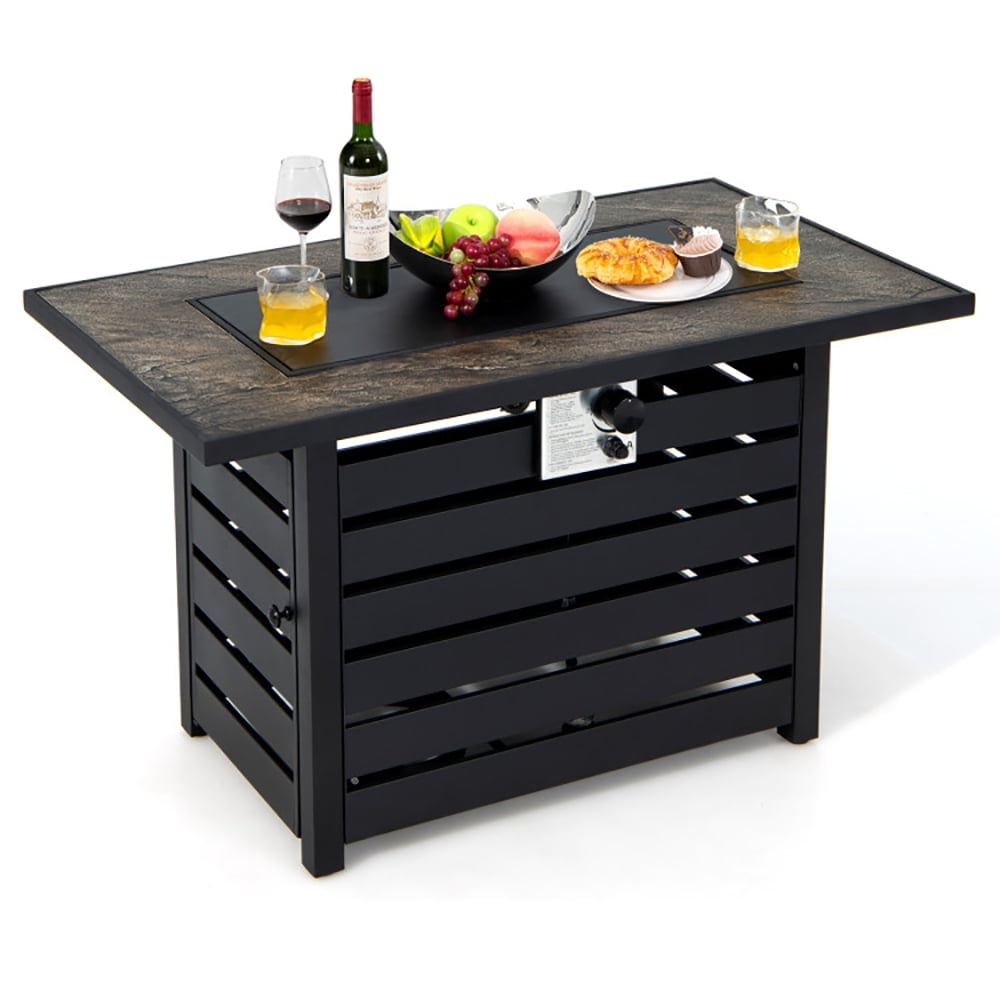 42" Black and Ore Powder Steel Propane Fire Pit Table