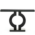thumbnail image 1 of Spaco 43" Mirrored Console Table, Modern Silver Sofa Table with O-Shaped Base, Console Table for Indoor as Home, Living Room, Black, 1 of 4