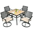 thumbnail image 1 of Spaco 5-Piece Outdoor Patio Dining Set with Soft Cushions, Outdoor Stackable Dining Chairs for All Weather, Breathable Garden Outdoor Furniture for Backyard Deck, 1 of 10
