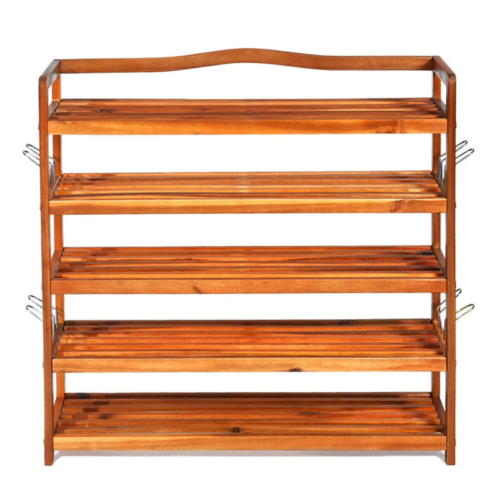 Spaco 5-Tier Wood Large Shoe Rack Holds up 12-18 Pairs, Shoe Storage Organizer for Entryway & Closet