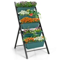 Spaco 5-tier Vertical Garden Planter Box Elevated Raised Bed with 5 Container, Planter Raised Beds, Planter Boxes Outdoor, Raised Beds for Gardening-Green