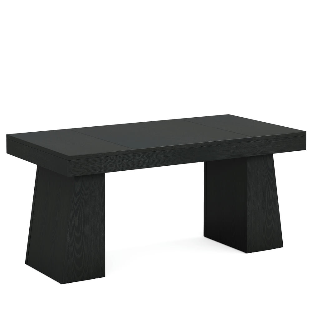 Spaco 55" Executive Desk, Modern Wood Computer Desk Workstation Desk, Desk for Indoor as Home, Office, Black