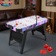 Spaco 56-Inch Air Hockey Table, LED Digital Scoreboard, 12V Powerful Motor, Family Entertainment, White