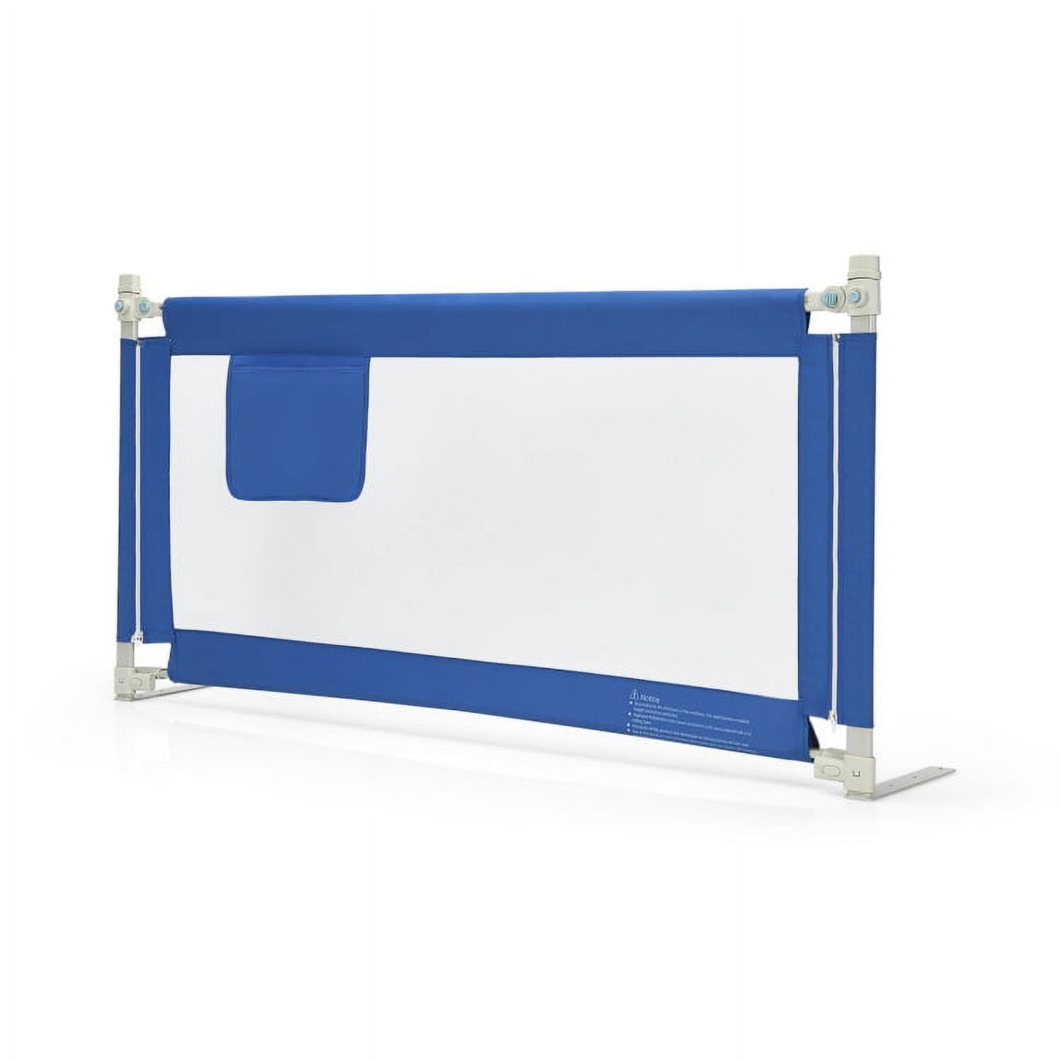 Spaco 57 Inch Toddlers Vertical Lifting Baby Bed Rail Guard with Lock-Blue, Bed Rail for Queen, King, Twin, and Bunk Size Beds Spaco 57 Inch Toddlers Vertical Lifting Baby Bed Rail Guard with Lock-Blue, Bed Rail for Queen, King, Twin, and Bunk Size Beds