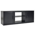 thumbnail image 1 of Spaco 58 Inch TV Stand with 1500W Faux Fireplace for TVs up to 65 Inch-Black, Mid Century Modern TV Stand for Living Room Bedroom, 1 of 8