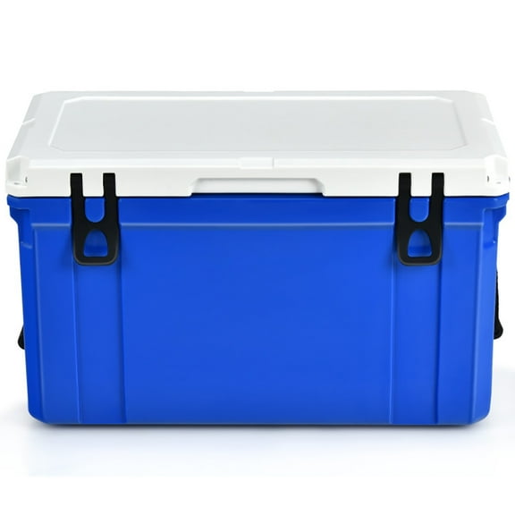 Spaco 58 Quart Leak-Proof Portable Cooler Ice Box for Camping-Blue, Quart Portable Freezer Electric Cooler Car Refrigerator with Dual Zone