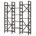 thumbnail image 1 of Spaco 59" Bookshelf, Triple Wide 5-Shelf Bookcase Display Rack, Contemporary Bookshelf, Brown, 1 of 3