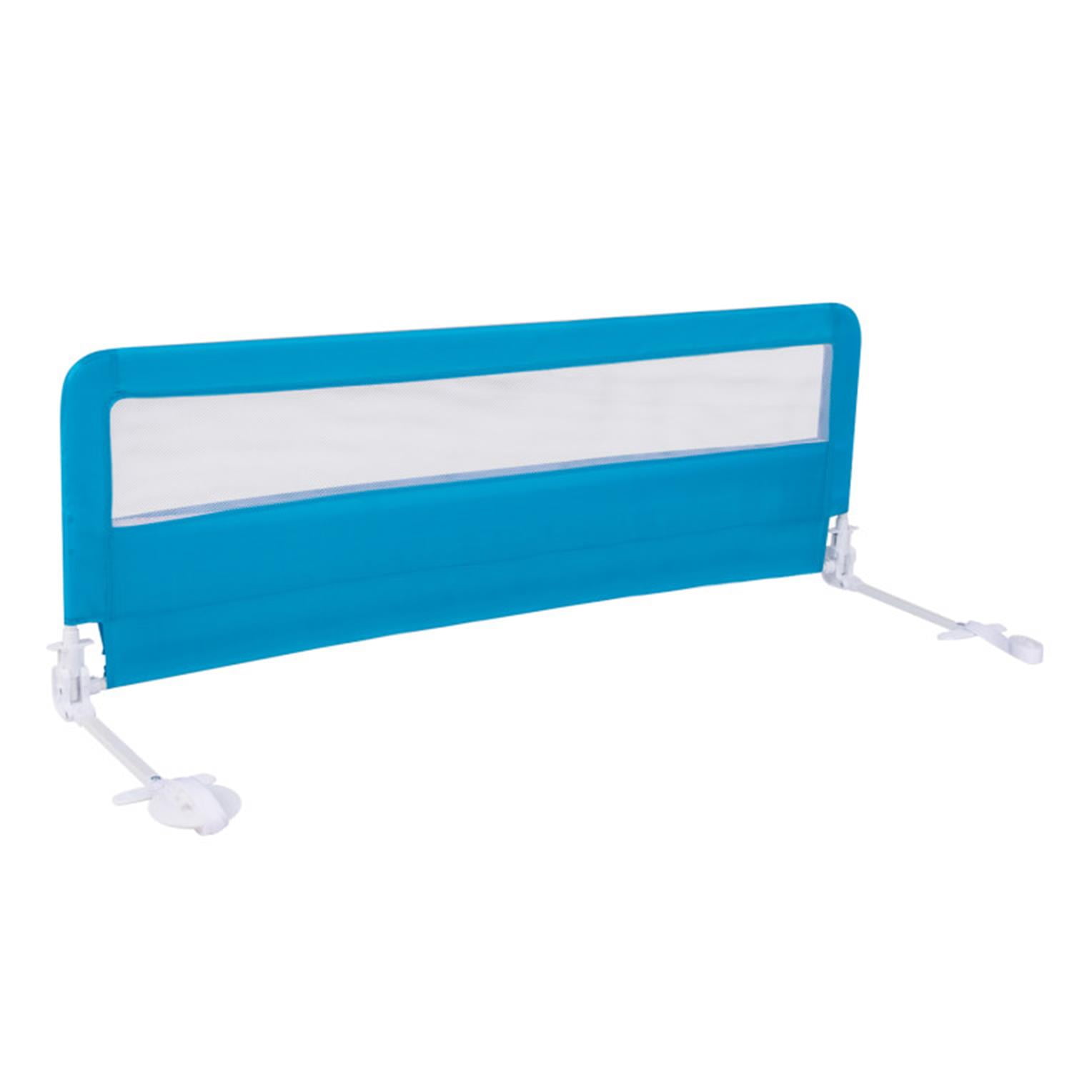 Spaco 59 Inch Folding Breathable Baby Bed Rail Guard with Safety Strap, Bed Rail, Versatile Bed Guardrail for Queen, King, Twin, and Bunk Size Beds, Blue