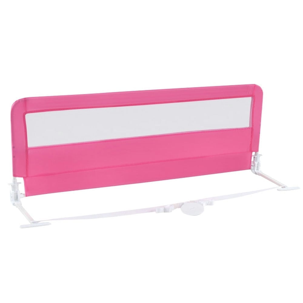 Spaco 59 Inch Folding Breathable Baby Bed Rail Guard with Safety Strap, Bed Rail for Queen, King, Twin, and Bunk Size Beds, Pink Spaco 59 Inch Folding Breathable Baby Bed Rail Guard with Safety Strap, Bed Rail for Queen, King, Twin, and Bunk Size Beds, Pink