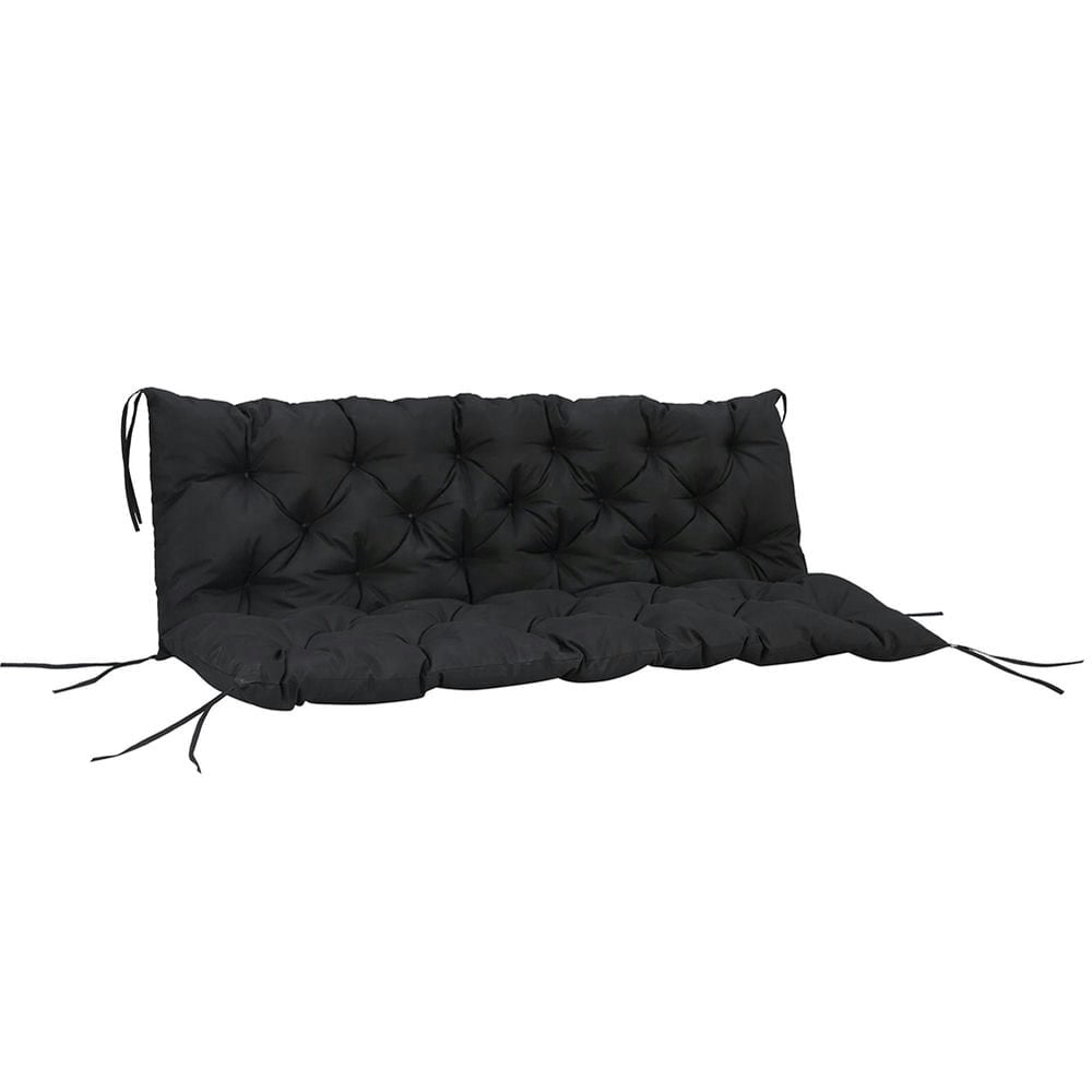 Spaco 59" x 38" Tufted Bench Cushion, Outdoor Furniture, 3-Seater Replacement for Swing Chairr, Patio Sofa/Couch, Black Spaco 59" x 38" Tufted Bench Cushion, Outdoor Furniture, 3-Seater Replacement for Swing Chairr, Patio Sofa/Couch, Black