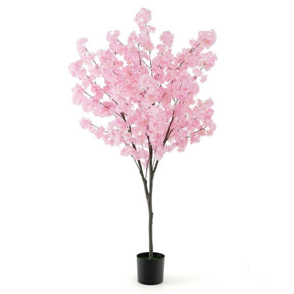 Spaco 6.5 FT Tall Artificial Cherry Blossom Tree with 1170 Pink Flowers, Artificial Cherry Blossom Tree with Stable Structure, Versatile Artificial Cherry Blossom Tree for Indoor and Outdoor, Pink