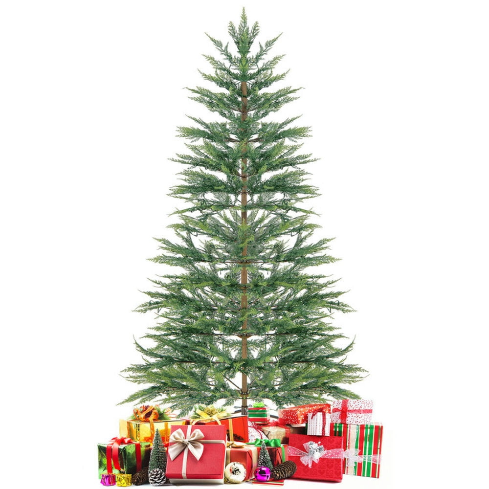 Spaco 6.5 Feet Artificial Cypress Christmas Tree Pre-Lit Hinged, Christmas Tree with Super 470 Simulated Cypress Branch Tips, Artificial Christmas Tree for Indoor as Living Room, Green Spaco 6.5 Feet Artificial Cypress Christmas Tree Pre-Lit Hinged, Christmas Tree with Super 470 Simulated Cypress Branch Tips, Artificial Christmas Tree for Indoor as Living Room, Green