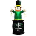 thumbnail image 1 of Spaco 6 Feet St Patrick's Day Inflatables Leprechaun Irish Day Decoration with LED Lights, Durable Polyester Fabric Inflatable Leprechaun, Inflatables Leprechaun for Indoor and Outdoor, Green, 1 of 6