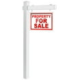 thumbnail image 1 of Spaco 6 Feet Vinyl UPVC Real Estate Sign Post Realtor Yard Sign Post, Premium UPVC Material Stake, Rigid Rust-free Steel Power Stake for Outdoor, White, 1 of 7