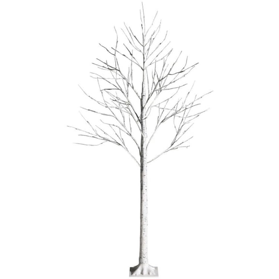 Spaco 6 Ft Twig Birch Tree with 48 LED Lights, Pre-Lit White Twig Birch Tree for Christmas Holiday, Lighted Twig Birch Tree for Indoor and Outdoor as Living Room, Garden, Courtyard, White