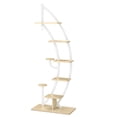 thumbnail image 1 of Spaco 6-Tier 9 Potted Metal Plant Stand Holder Display Shelf with Hook-White, Flower Pot Stand for Planter Corner Garden Balcony Patio, 1 of 7
