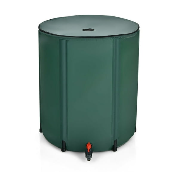 Spaco 60 Gallon Portable Collapsible Rain Barrel Water Collector, Portable Rain Collection
