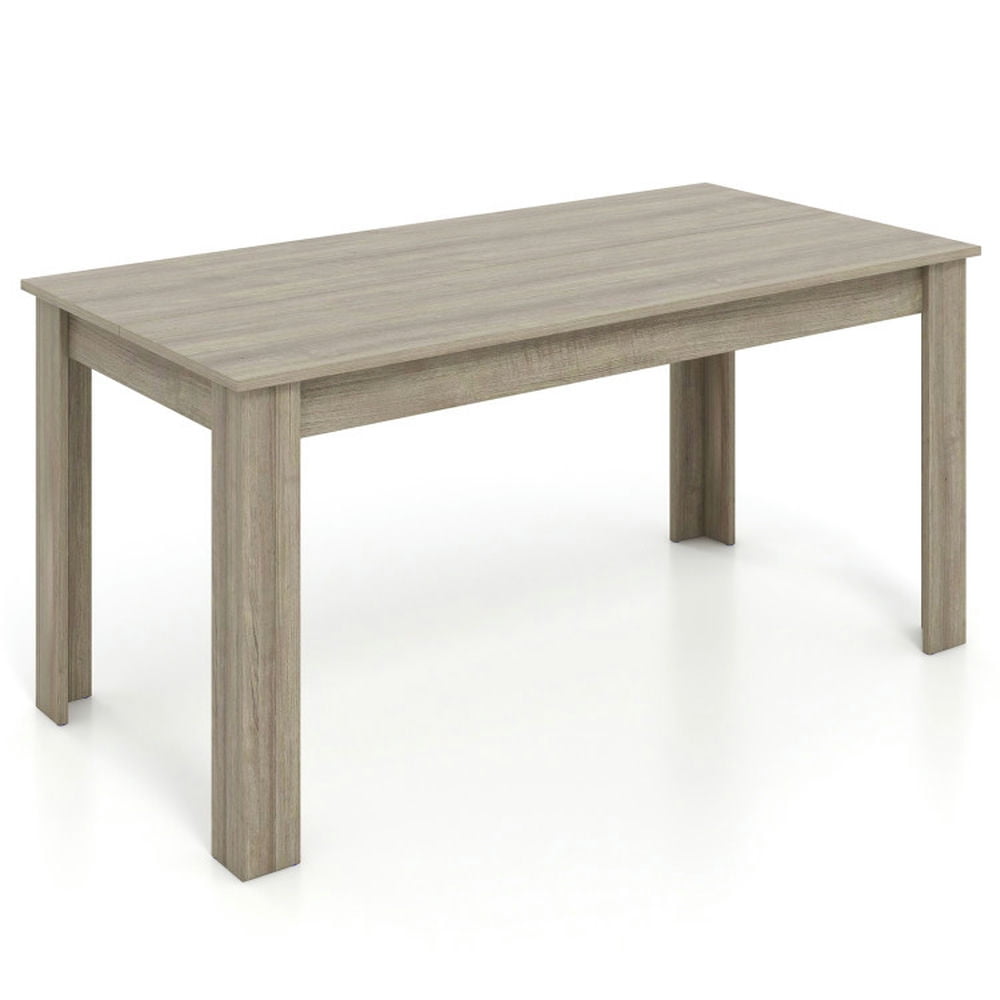 Spaco 63 Inch Rectangular Modern Dining Kitchen Table-Light Gray,