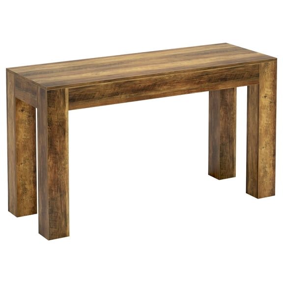 Spaco 63" Long Wooden Counter Height Bar Table, 4 Stable Legs, Rectangular High-Top, for Kitchen/Home Bar Area, Rustic Brown