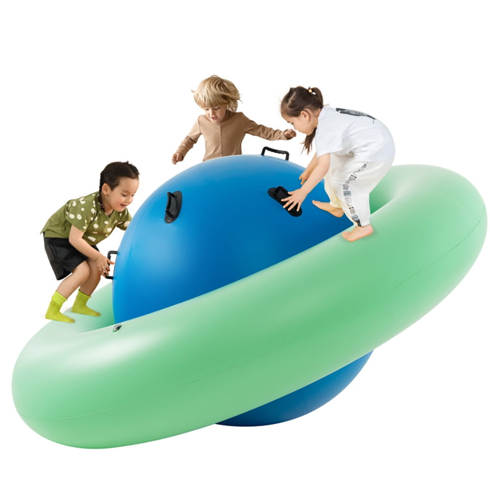 Spaco 7.5 Foot Giant Inflatable Dome Rocker Bouncer with 6 Built-in ...