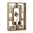 thumbnail image 1 of Spaco 7-Cube Geometric Bookshelf Modern Decorative Open Bookcase-Natural, Tall Bookshelf, Shelves for Living Room, Home Office, Bedroom, Balcony, 1 of 10