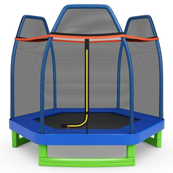 Spaco 7 Feet Kids Recreational Bounce Jumper Trampoline-Blue, Trampoline Outdoor, Great Mini Trampoline for Indoor/Garden Workout