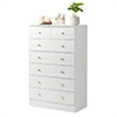 thumbnail image 1 of Spaco 7-drawer Storage Dresser Chest, Wood Nightstand for Bedroom, Modern Chest Organizer for Entryway, Hallway, Office, White, 1 of 11