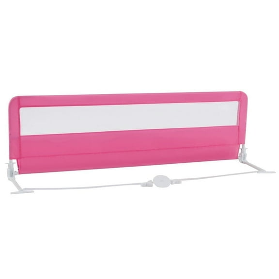 Spaco 71 Inch Extra Long Swing Down Bed Guardrail with Safety Straps, Baby Bedrail, Bed Rail forToddlers, Toddler Bed Rails, Pink ﻿