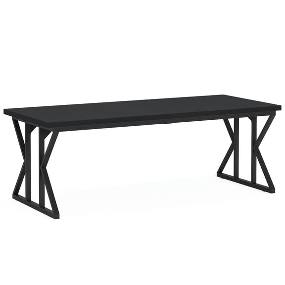 Spaco 78.7" Executive Desk, Large Computer Desk Two Person Desk for Indoor as Home, Office, Desk for Indoor as Home, Office, Black