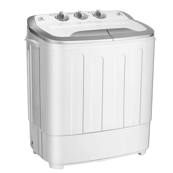 Spaco 8 lbs Portable Mini Twin Tub Spinner Semi-Automatic Washing Machine, Washer Spinner Portable Washing Machine