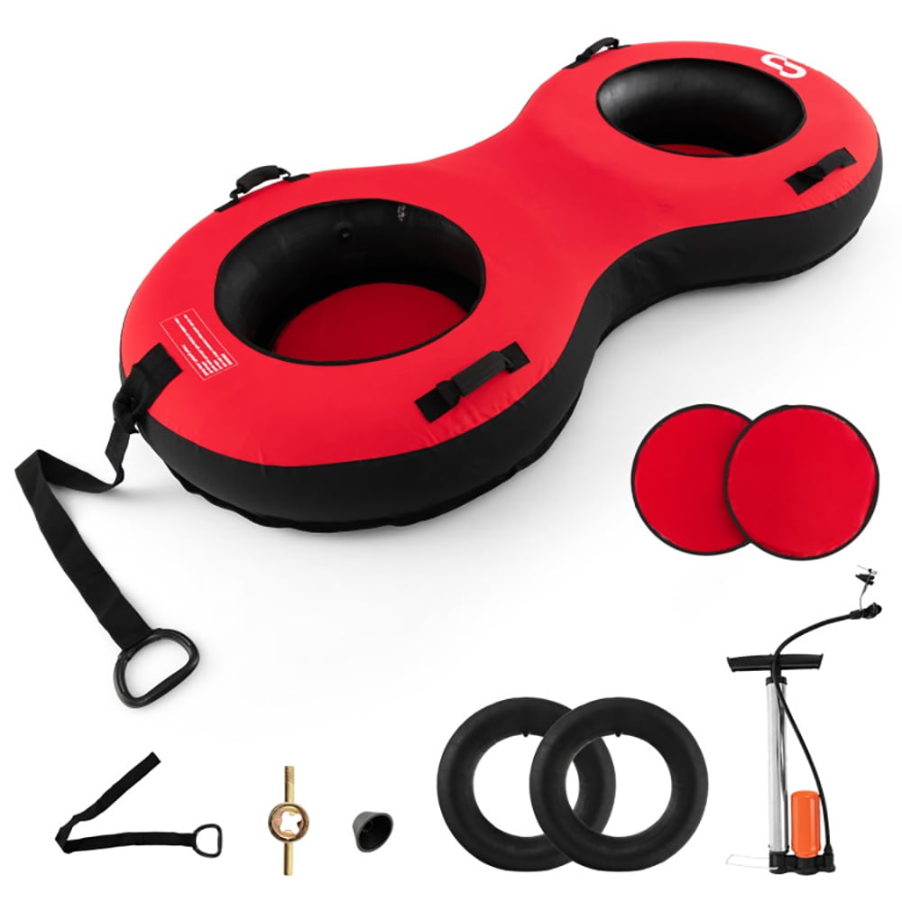 Spaco 80" 2-Person Inflatable Snow Sled for Kids and Adults-Red, Plus Size Snow Tube, Inflatable Sleds for Kids and Adults Spaco 80" 2-Person Inflatable Snow Sled for Kids and Adults-Red, Plus Size Snow Tube, Inflatable Sleds for Kids and Adults