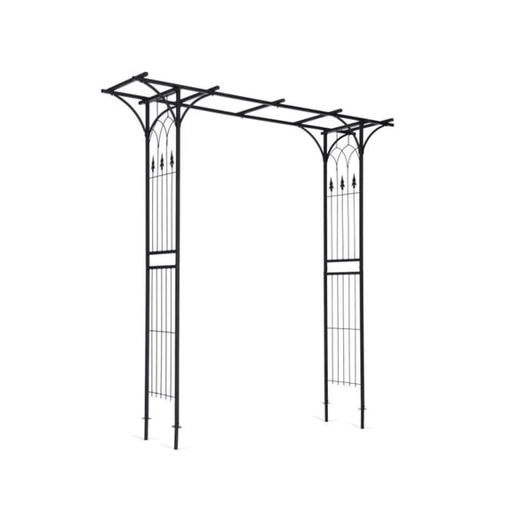 Spaco 81 x 20 inch Metal Garden Arch for Various Climbing Plant, Lightweight Garden Arch with Durable Steel Construction, Arch for Climbing Plants, Black